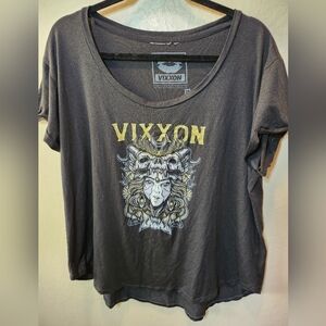 Vixxon Gray Graphic Women's Top